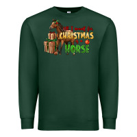 Sports Green All I Want For Christmas Is A Horse Premium Sweatshirt - LillyAllenDesigns
