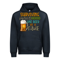 Navy surviving fatherhood one beer at a  time Urban Hoodie - Artiststas