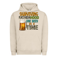 Pigment French Oak surviving fatherhood one beer at a  time Urban Hoodie - Artiststas