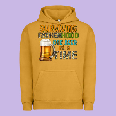 Surviving Fatherhood One Beer At A  Time Urban Hoodie Designed By Artiststas