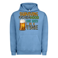 Pigment Pebble Blue surviving fatherhood one beer at a  time Urban Hoodie - Artiststas