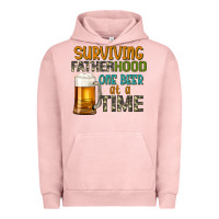 Pigment Salmon surviving fatherhood one beer at a  time Urban Hoodie - Artiststas
