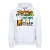 White surviving fatherhood one beer at a  time Urban Hoodie - Artiststas