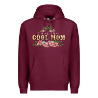 Burgundy I am the cool mom Mother's Day Premium Hoodie - FaDigitalArtStudio