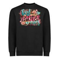 Black Best Mom ever Mother's Day Heavyweight Sweatshirt - CowGirlArtShop