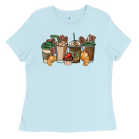 Baby Blue coffee coffee cups Ladies Tee - NancyCooperArtShop