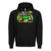 Black St. Patrick's Day farm animal truck Zipper Hoodie - FaDigitalArtStudio