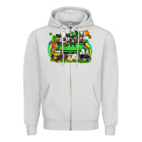 St. Patrick's Day Farm Animal Truck Zipper Hoodie | Teevron
