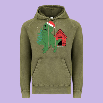 Christmas Dog Vintage Hoodie Designed By Bettercallsaul