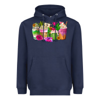 Navy Stuck On You Cup Heavyweight Hoodie - CowhideDigitalArt
