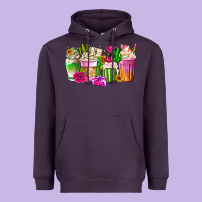 Stuck On You Cup Heavyweight Hoodie Designed By Cowhidedigitalart