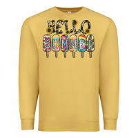 Antique Gold name vibrant summer greeting with popsicles Premium Sweatshirt - CowhideDigitalArt