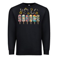 Black name vibrant summer greeting with popsicles Premium Sweatshirt - CowhideDigitalArt