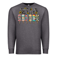 Charcoal Heather name vibrant summer greeting with popsicles Premium Sweatshirt - CowhideDigitalArt