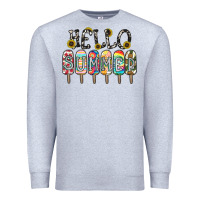 Heather Grey name vibrant summer greeting with popsicles Premium Sweatshirt - CowhideDigitalArt