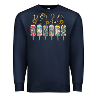 Navy name vibrant summer greeting with popsicles Premium Sweatshirt - CowhideDigitalArt
