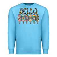 Ocean Blue name vibrant summer greeting with popsicles Premium Sweatshirt - CowhideDigitalArt