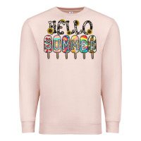 Pale Pink name vibrant summer greeting with popsicles Premium Sweatshirt - CowhideDigitalArt