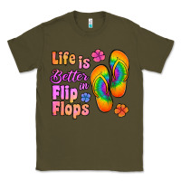 Army Green life is better in flip flops Classic Tee - Jasminsmagicworld