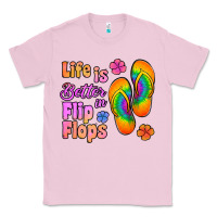 Bubblegum Pink life is better in flip flops Classic Tee - Jasminsmagicworld
