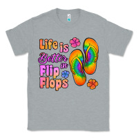 Heather Grey life is better in flip flops Classic Tee - Jasminsmagicworld