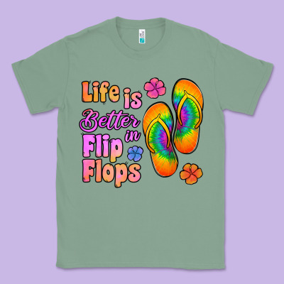 Life Is Better In Flip Flops Classic Tee Designed By Jasminsmagicworld