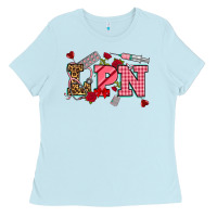 Baby Blue valentinesday lpn Ladies Tee - NancyCooperArtShop