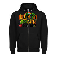 Black lucky teacher squad St. Patricks Day Zipper Hoodie - FaDigitalArtStudio