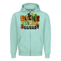 Seafoam lucky teacher squad St. Patricks Day Zipper Hoodie - FaDigitalArtStudio