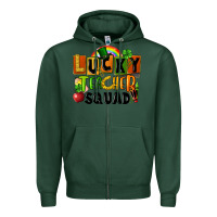 Sports Green lucky teacher squad St. Patricks Day Zipper Hoodie - FaDigitalArtStudio
