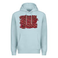 Blue Mist pink leopard background Premium Hoodie - RanaPortraitStore