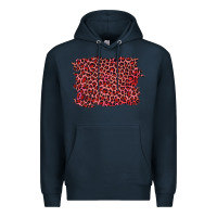 Navy pink leopard background Premium Hoodie - RanaPortraitStore