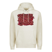Oatmeal Heather pink leopard background Premium Hoodie - RanaPortraitStore