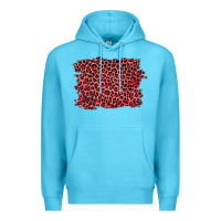 Ocean Blue pink leopard background Premium Hoodie - RanaPortraitStore