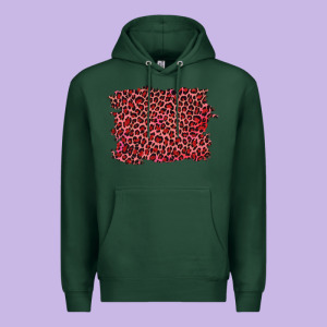 Pink Leopard Background Premium Hoodie Designed By Ranaportraitstore