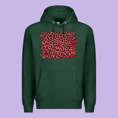 Pink Leopard Background Premium Hoodie Designed By Ranaportraitstore