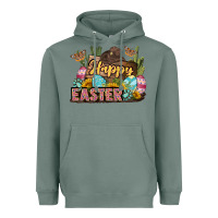 Sage Happy Easter Heavyweight Hoodie - LillyAllenDesigns