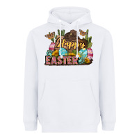 White Happy Easter Heavyweight Hoodie - LillyAllenDesigns