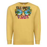 Antique Gold Summer Vibes Premium Sweatshirt - CowhideDigitalArt