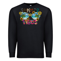 Black Summer Vibes Premium Sweatshirt - CowhideDigitalArt