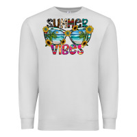Dove Grey Summer Vibes Premium Sweatshirt - CowhideDigitalArt