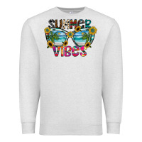 Oatmeal Heather Summer Vibes Premium Sweatshirt - CowhideDigitalArt
