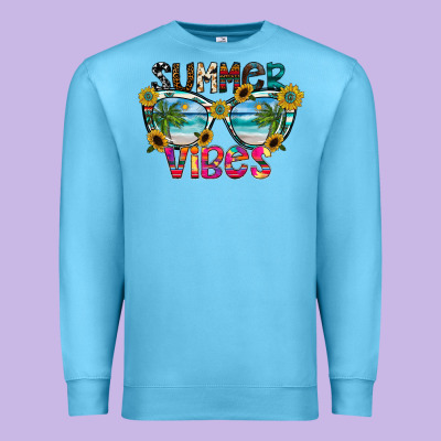 Summer Vibes Premium Sweatshirt Designed By Cowhidedigitalart