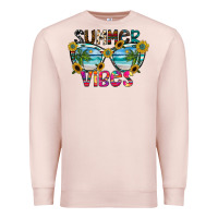 Pale Pink Summer Vibes Premium Sweatshirt - CowhideDigitalArt