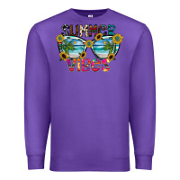Purple Summer Vibes Premium Sweatshirt - CowhideDigitalArt