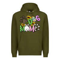 Army Green Dog mom Easter Mother's Day Premium Hoodie - FaDigitalArtStudio