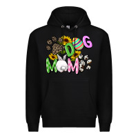 Black Dog mom Easter Mother's Day Premium Hoodie - FaDigitalArtStudio