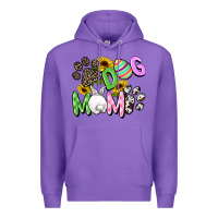 Purple Dog mom Easter Mother's Day Premium Hoodie - FaDigitalArtStudio