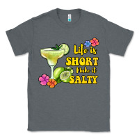 Charcoal Heather life is short make it salty Classic Tee - Jasminsmagicworld