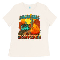 Bone backroads and bonfire Ladies Tee - NancyCooperArtShop
